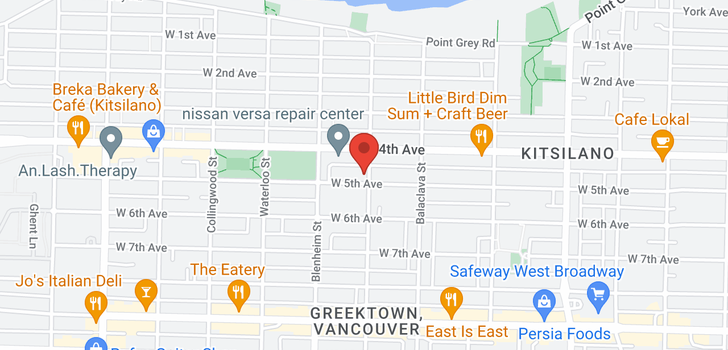 map of 3203 W 5TH AVENUE